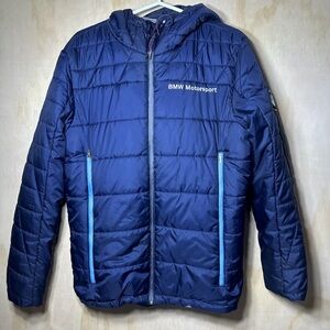 Puma BMW Motorsport Navy Puffer Jacket Size Small